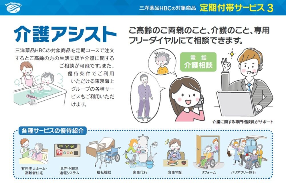 「三洋 友の会」の特典「介護アシスト」