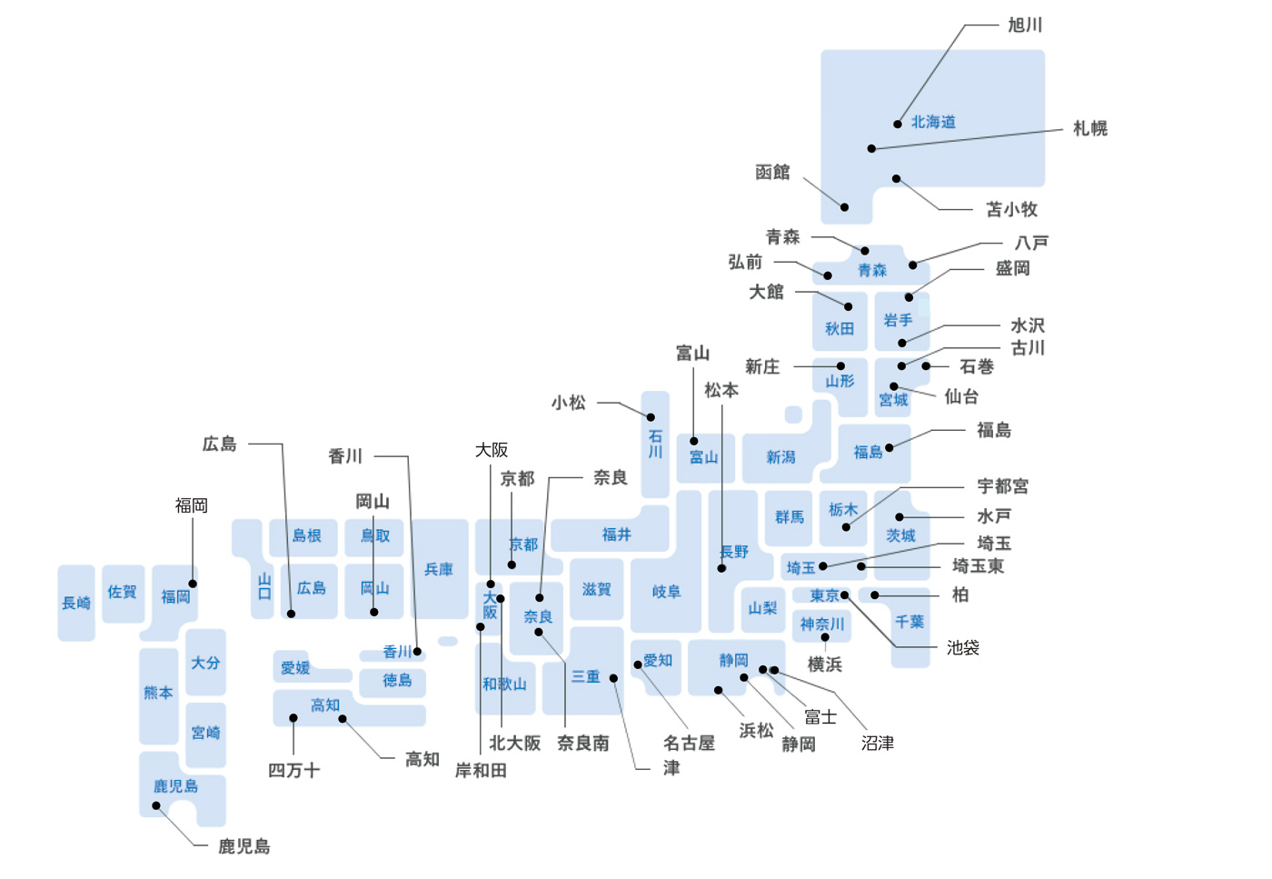 三洋薬品HBC 全国営業所マップ