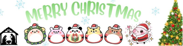 ふーちゃんとクリスマスイラスト